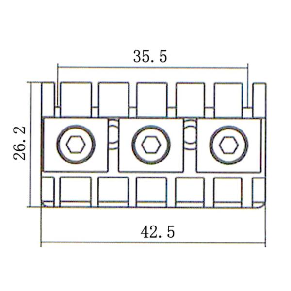 ギター ストリン ナット 42.5mm ヘッドレス エレキギター用 パーツ