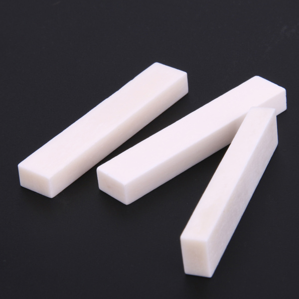 Lovoski DIY 6個入り アコースティック フォークギター用 バッファローボーン ブリッジナット ブランク 52x6x10mm