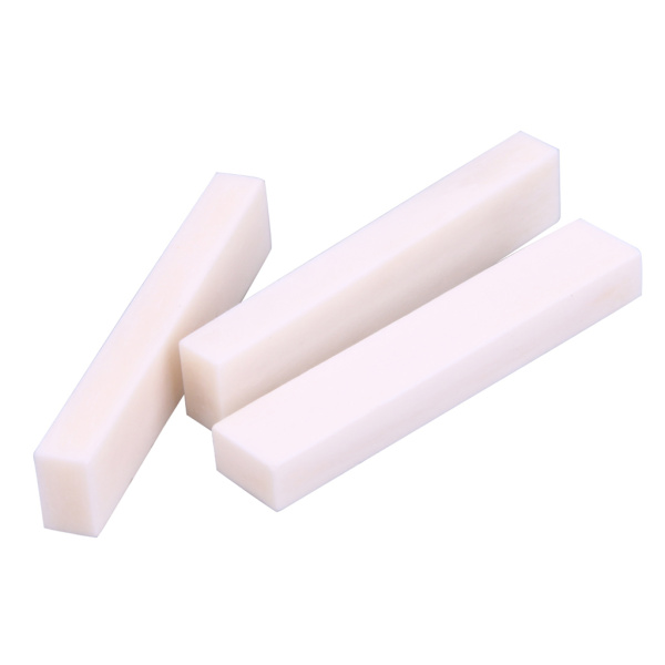 Lovoski DIY 6個入り アコースティック フォークギター用 バッファローボーン ブリッジナット ブランク 52x6x10mm