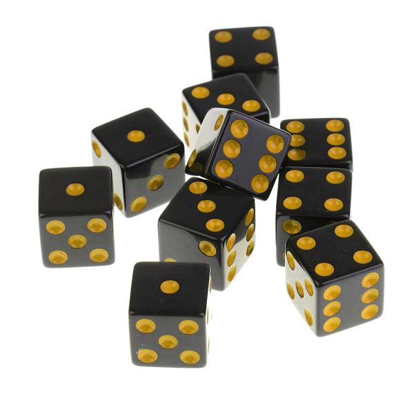 全4色 10個/セット サイコロ D6 6面 ドット ダイス RPGゲーム用