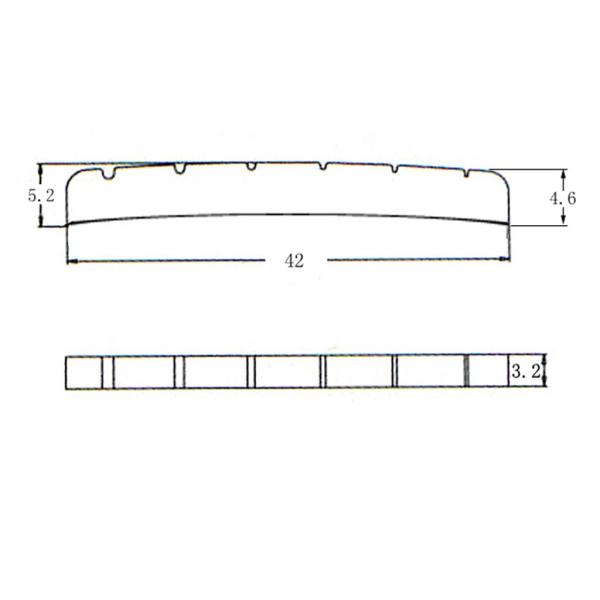 6弦 42mm 真ちゅう ナット エレキギター用 交換部品