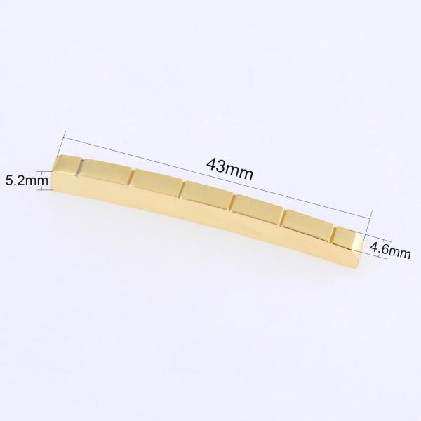 43mm プレスロット ブラス ナット 6ストリング エレクトリック/アコースティックギター用