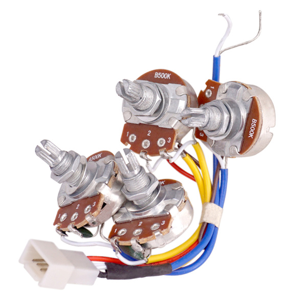 ギター回路配線 キット 音量調節 A500K B500K ポット スイッチ LPエレクトリックギター用 アクセサリー