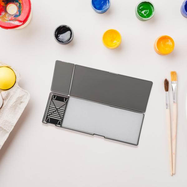 アクリル絵画用ウェットパレット、ペイントパレットペイント用品、8.27インチx2.76インチx0.98インチ、アートアクリルペイント用顔料パレットモデ