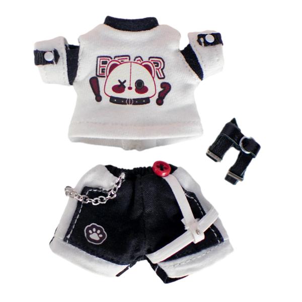 1/12 人形服かわいい女の子ギフトドレスアップミニチュア人形アクセサリー衣装白黒