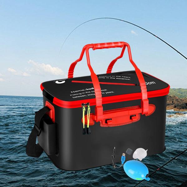 ブラックM酸素ポンプ 釣りバケツ 釣りバケツ 魚バケツ 活魚容器