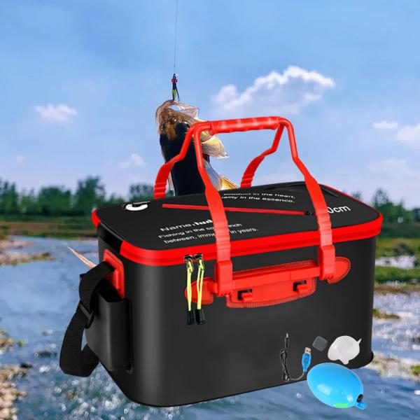 ブラックM酸素ポンプ 釣りバケツ 釣りバケツ 魚バケツ 活魚容器