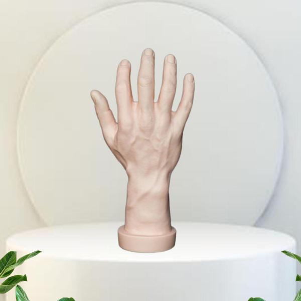 テーマのパーティーコスプレ装飾ネイルトレーニングスキンの右手のためのハンドモデル偽の人間の手