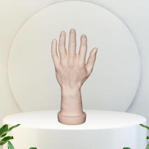 テーマのパーティーコスプレ装飾ネイルトレーニングスキンの左手のためのハンドモデル偽の人間の手