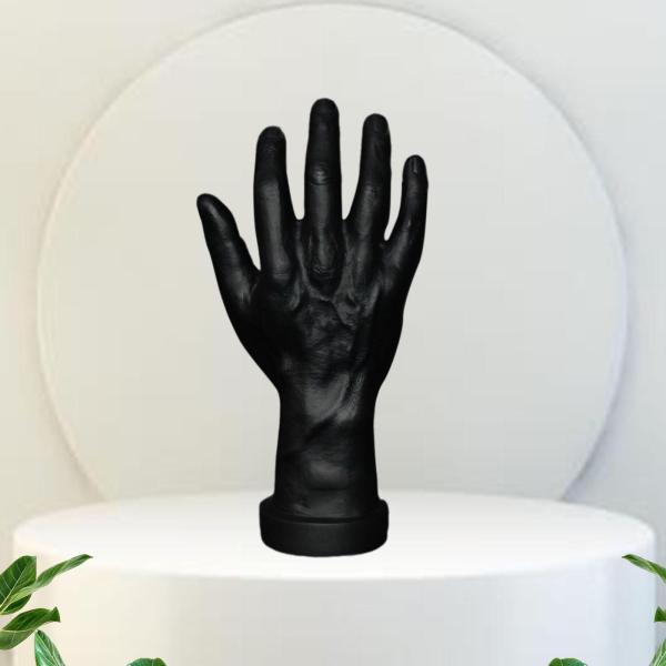 テーマのパーティーコスプレ装飾ネイルトレーニングブラック右手のためのハンドモデル偽の人間の手