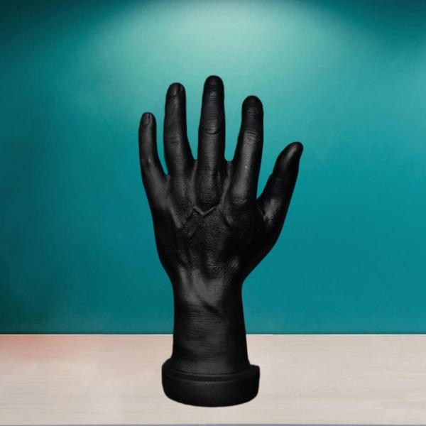 テーマのパーティーコスプレ装飾ネイルトレーニングブラック左手のためのハンドモデル偽の人間の手