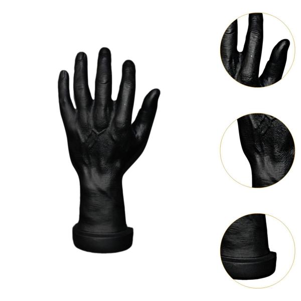 テーマのパーティーコスプレ装飾ネイルトレーニングブラック左手のためのハンドモデル偽の人間の手
