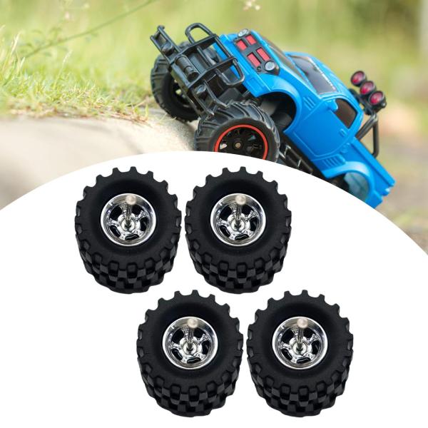 4x 1/64スケール合金ホイールタイヤ 男の子向けギフトアイデア 1:64ダイキャスト車両用 シルバー