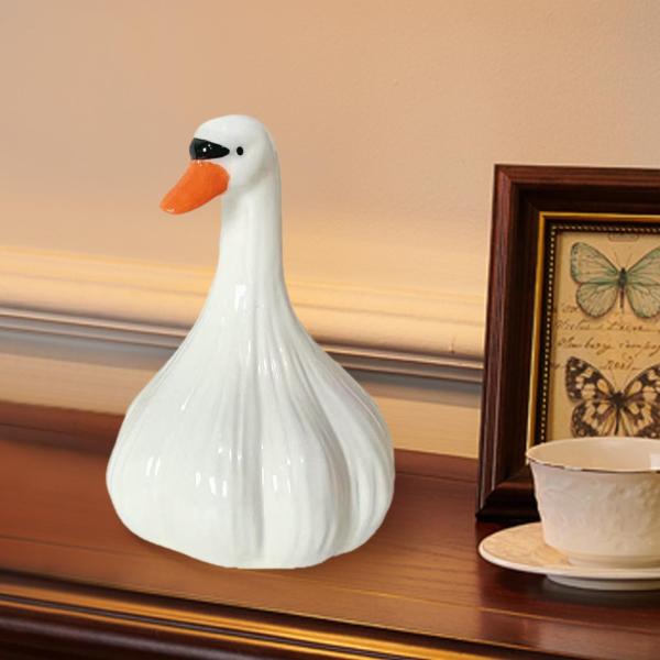 アヒルの像、子供向け樹脂の彫像ギフトコレクタブル、リトルダックの置物、玄関の装飾用の家の装飾彫刻
