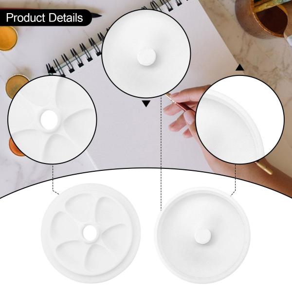 丸型水彩絵の具パレット ミキシングトレイ 小型 プロ仕様 多機能 カバー付き 水彩 アウトドア 趣味 工芸用