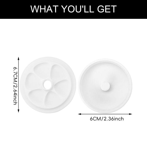 丸型水彩絵の具パレット ミキシングトレイ 小型 プロ仕様 多機能 カバー付き 水彩 アウトドア 趣味 工芸用