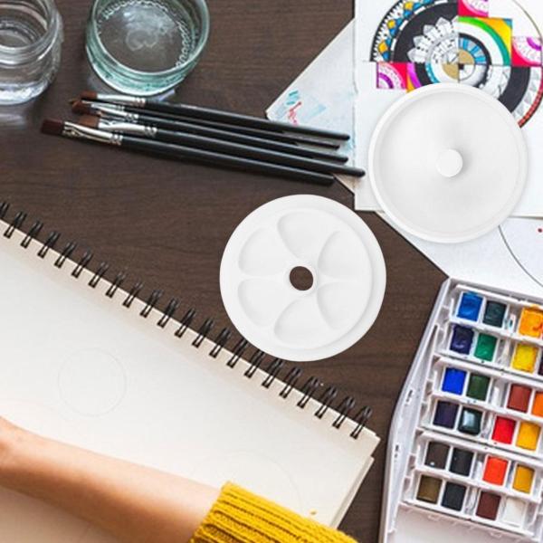 丸型水彩絵の具パレット ミキシングトレイ 小型 プロ仕様 多機能 カバー付き 水彩 アウトドア 趣味 工芸用