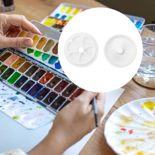 ペイントパレット ペイントトレイ スクリュー蓋 多用途 絵画用品 マルチコンパートメント コンパクト 水彩パレット 6グリッド 子供用