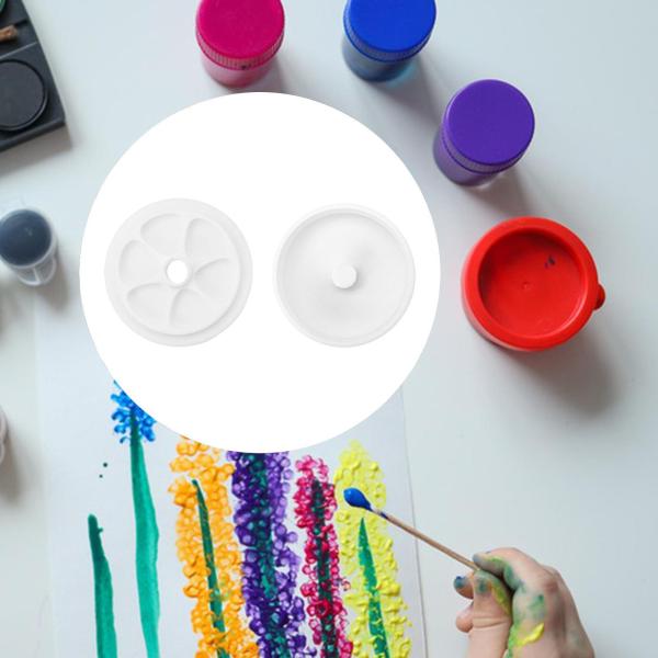 ペイントパレット ペイントトレイ スクリュー蓋 多用途 絵画用品 マルチコンパートメント コンパクト 水彩パレット 6グリッド 子供用