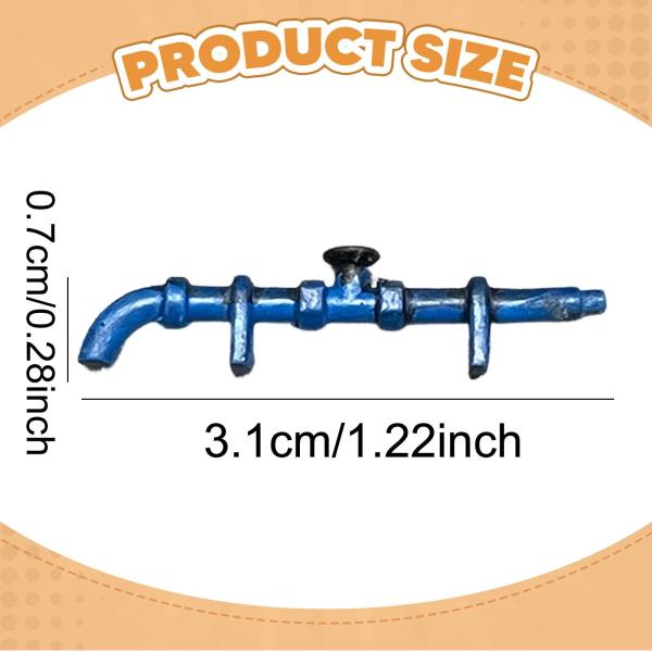 1:64 水道管模型 ドールハウス 装飾アクセサリー ミニチュアシーン小道具 ブルー