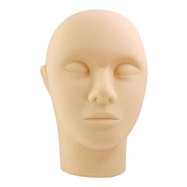 マネキンヘッドフラットシリコンエクストレーニング練習ヘッドエクス練習用メイクアップマッサージ練習まつげグラフト