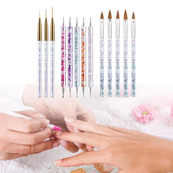 13本ネイル描画ペン、ネイルアートドットツールセット、ペイントツール、グラデーション、マニキュアツール、アートデコレーション用多目的ペイントブラシ
