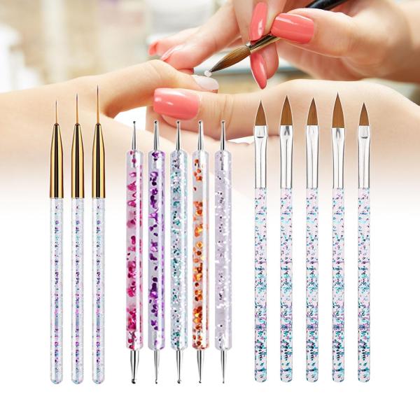 13本ネイル描画ペン、ネイルアートドットツールセット、ペイントツール、グラデーション、マニキュアツール、アートデコレーション用多目的ペイントブラシ