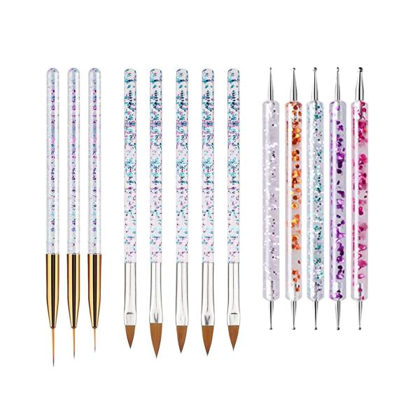13本ネイル描画ペン、ネイルアートドットツールセット、ペイントツール、グラデーション、マニキュアツール、アートデコレーション用多目的ペイントブラシ