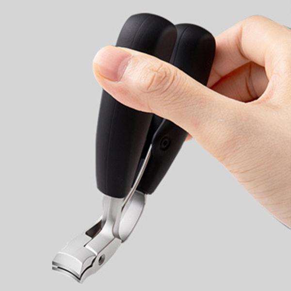 ネイルカッタートリマー、傾斜したネイルクリッパー、男性用の大きな口の爪のクリッパー