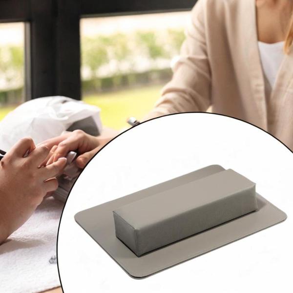 ネイルアームレスト枕とマット お手入れ簡単 自宅マニキュア用ネイルアームホルダー グレー