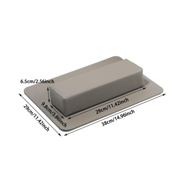 ネイルアームレスト枕とマット お手入れ簡単 自宅マニキュア用ネイルアームホルダー グレー