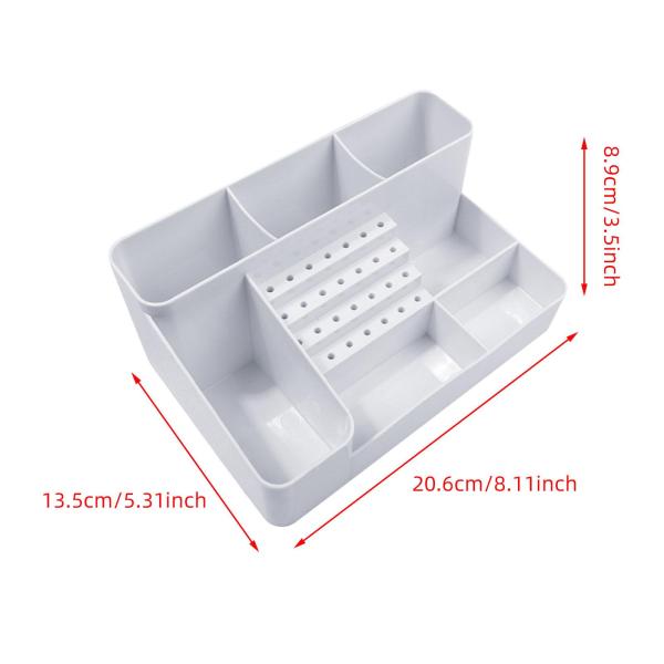 ネイルアート研磨研磨オーガナイザー省スペースケース 28穴ビットホルダー ホワイト