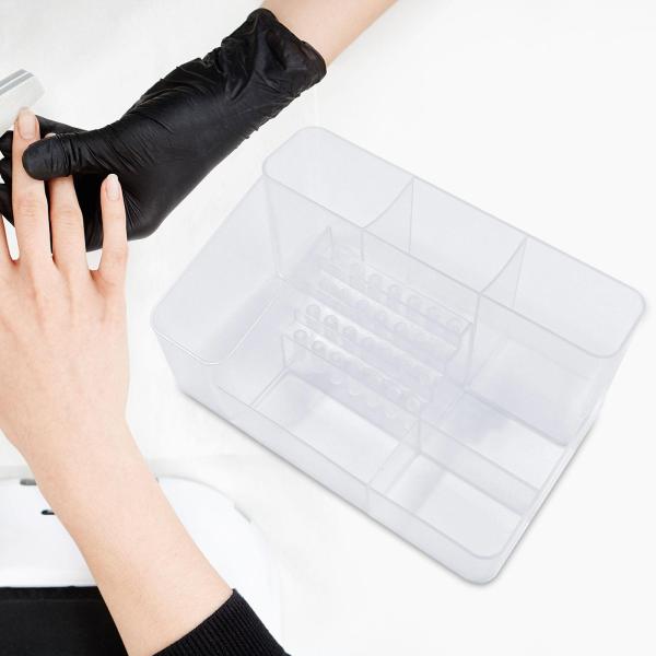 ネイルアート研磨研磨オーガナイザー省スペースケース28穴ビットホルダー透明