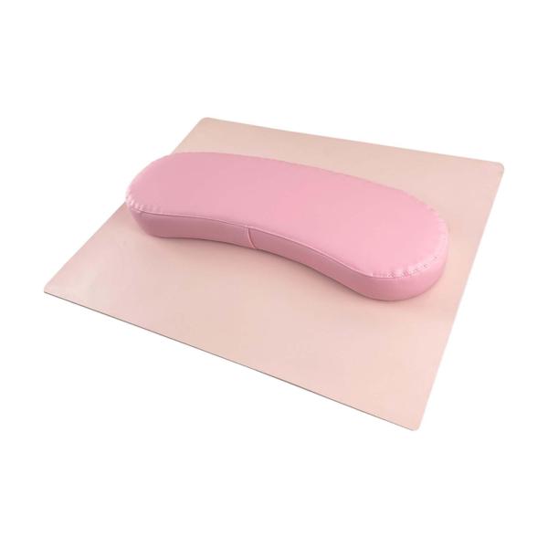 ネイルアートハンドピローとテーブルマットツール PUレザー ホームネイルアートサロン用 ピンク
