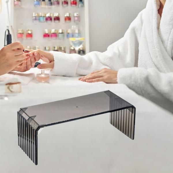 ネイルアートアームレスト アクリル製 実用的 ネイルアームレスト スタイリッシュ ハンドレスト サロン用 ブラック