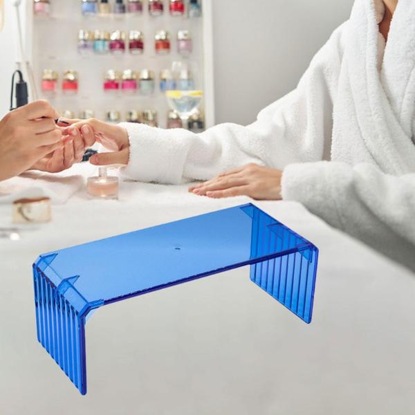 ネイルアートアームレスト アクリル製 実用的 ネイルアームレスト スタイリッシュ ハンドレスト サロン用 ブルー