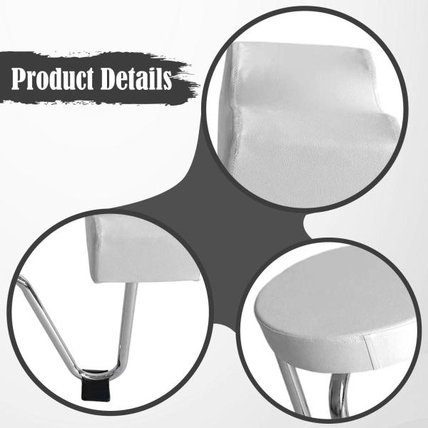 ペディキュア マニキュアスツール フットレスト付き 滑り止め ショップ ビューティーサロン 調節可能 ホワイト