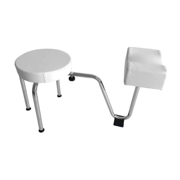 ペディキュア マニキュアスツール フットレスト付き 滑り止め ショップ ビューティーサロン 調節可能 ホワイト