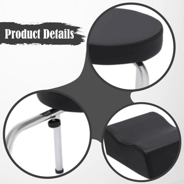 ペディキュア マニキュアスツール フットレスト付き 滑り止め ショップ ビューティーサロン 調節可能 ブラック