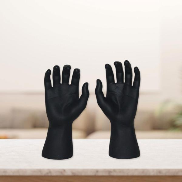 男性のハンドモデル リアルなユニークな大人の店の写真 男性用ハンドマネキン 黒