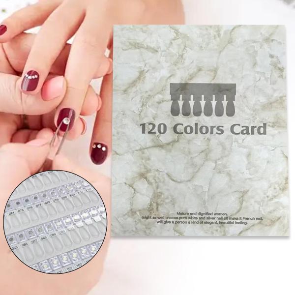 120色ネイルカラーディスプレイブック マグネット式ネイルカラースウォッチブック ネイルサロン用 グレー