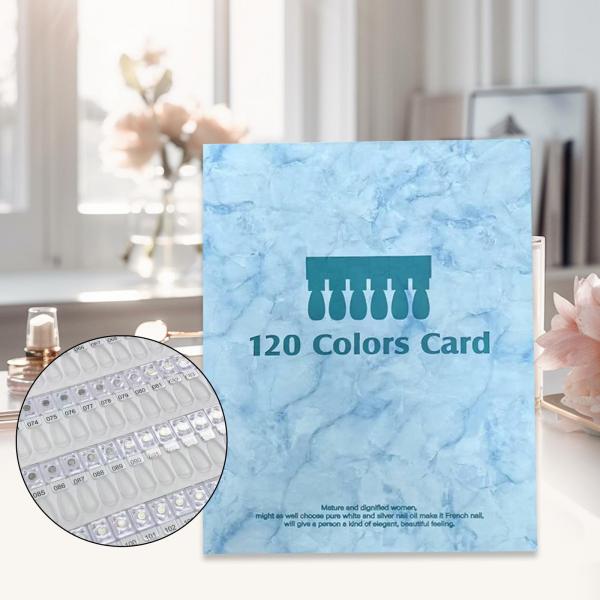 120色ネイルカラーディスプレイブック マグネット式ネイルカラースウォッチブック ネイルサロン用 ブルー