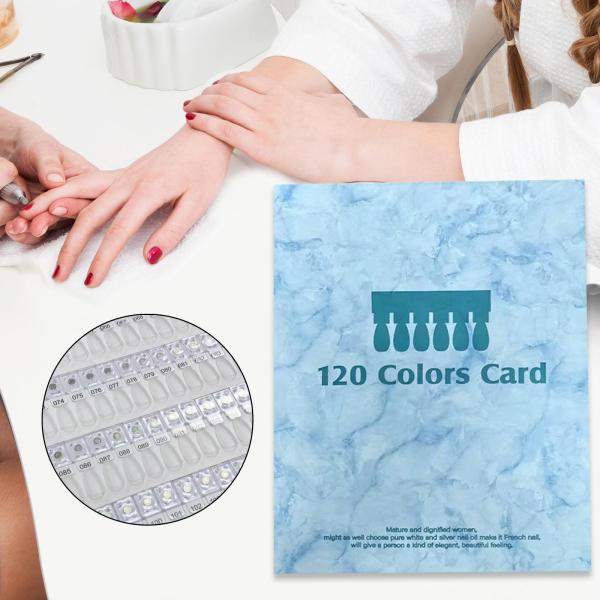 120色ネイルカラーディスプレイブック マグネット式ネイルカラースウォッチブック ネイルサロン用 ブルー