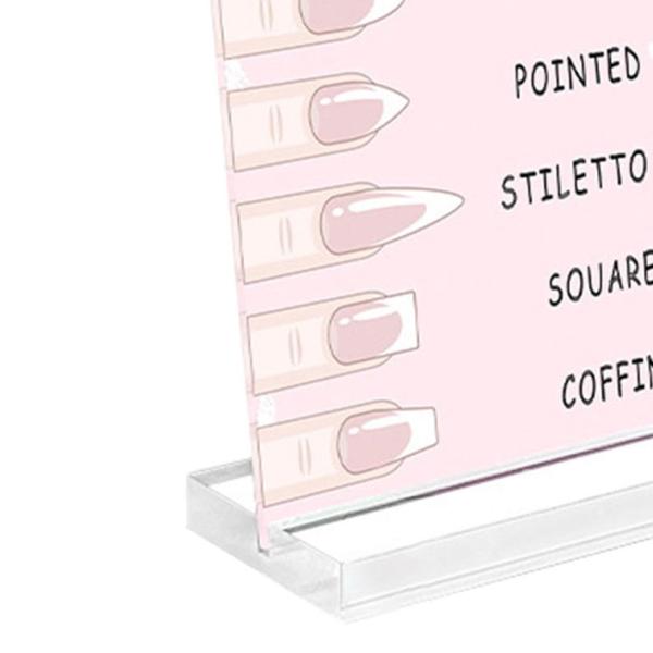 ネイルアートディスプレイボード プロフェッショナル キュート 小型 スタンディング ネイルルーム デコレーション ライトピンク