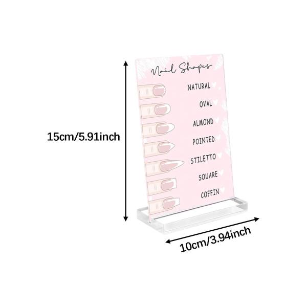 ネイルアートディスプレイボード プロフェッショナル キュート 小型 スタンディング ネイルルーム デコレーション ライトピンク