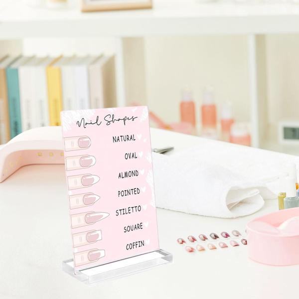 ネイルアートディスプレイボード プロフェッショナル キュート 小型 スタンディング ネイルルーム デコレーション ライトピンク