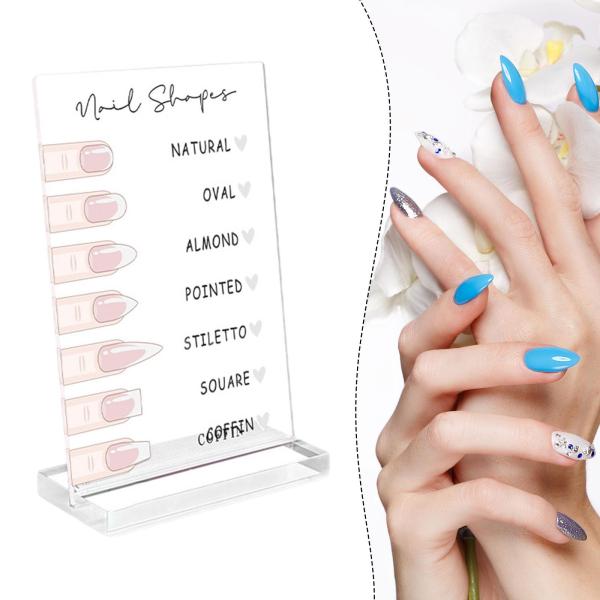 ネイルアートディスプレイボード プロフェッショナル キュート 小型 スタンディング ネイルルーム デコレーション クリア