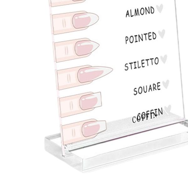 ネイルアートディスプレイボード プロフェッショナル キュート 小型 スタンディング ネイルルーム デコレーション クリア