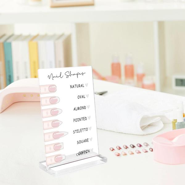 ネイルアートディスプレイボード プロフェッショナル キュート 小型 スタンディング ネイルルーム デコレーション クリア
