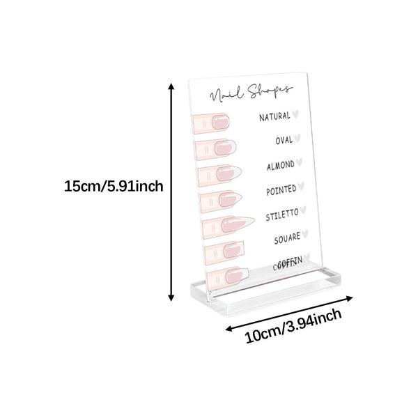 ネイルアートディスプレイボード プロフェッショナル キュート 小型 スタンディング ネイルルーム デコレーション クリア
